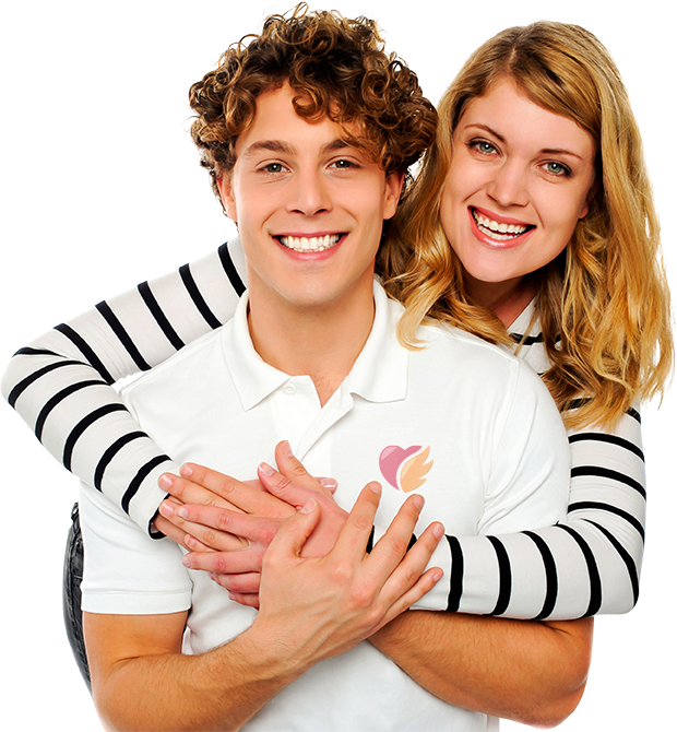 Happy couple embracing